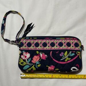 Vera Bradley Navy Floral Wristlet